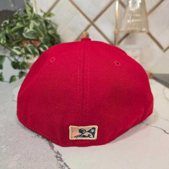 New Era Clearwater Threshers 59FIFTY Red Fitted Hat 7 1/4 With Shark Baseball - Picture 6 of 10